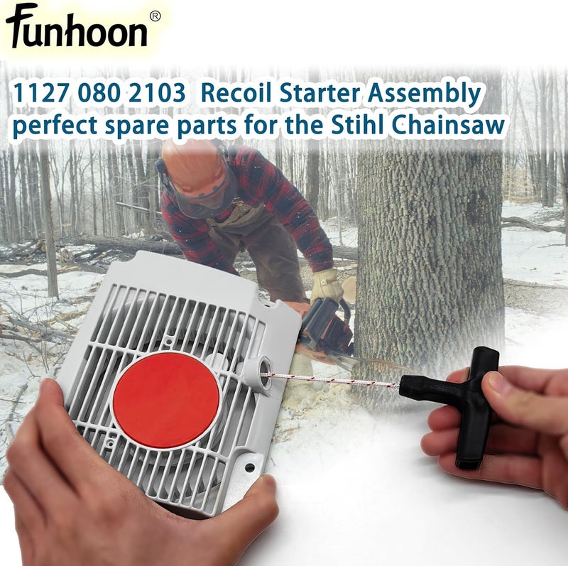 Funhoon 1127 080 2103 Recoil Starter Assembly for Stihl 029 039 MS290 MS310 MS390 Chainsaws - Image 4